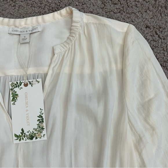Chelsea & Violet Shirt Womens Size S Long Sleeve Blouse Top - Picture 4 of 11
